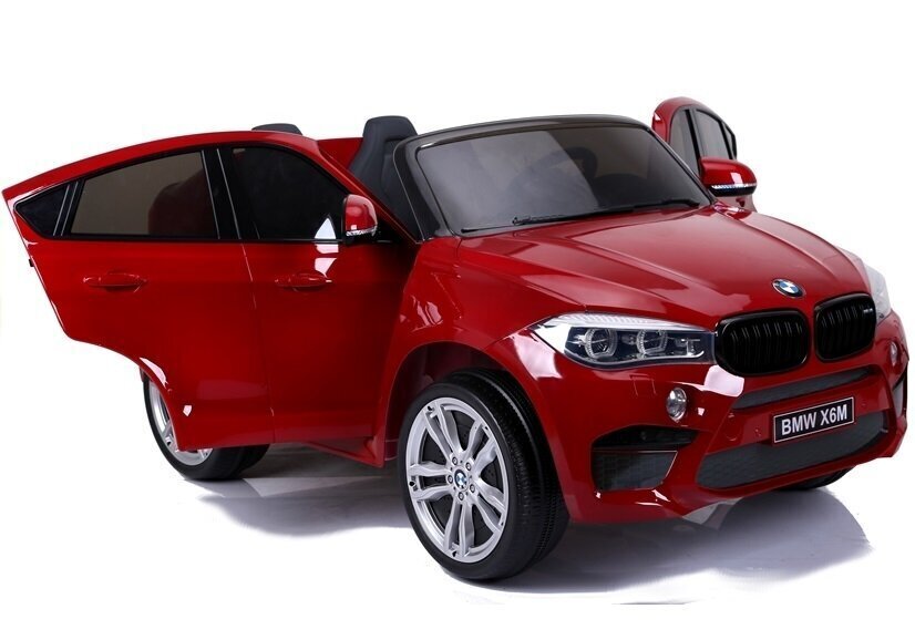 BMW X6M sähköauto, punainen hinta ja tiedot | Lasten sähköautot | hobbyhall.fi