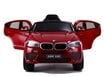 BMW X6M -sähkömaasturi, lasten, 116 x 77 x 60 cm, punainen maali hinta ja tiedot | Lasten sähköautot | hobbyhall.fi
