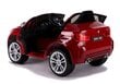 BMW X6M -sähkömaasturi, lasten, 116 x 77 x 60 cm, punainen maali hinta ja tiedot | Lasten sähköautot | hobbyhall.fi
