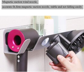 Seinäteline Dyson Supersonic -hiustenkuivaajalle (suora hopea) hinta ja tiedot | Kylpyhuoneen sisustus | hobbyhall.fi