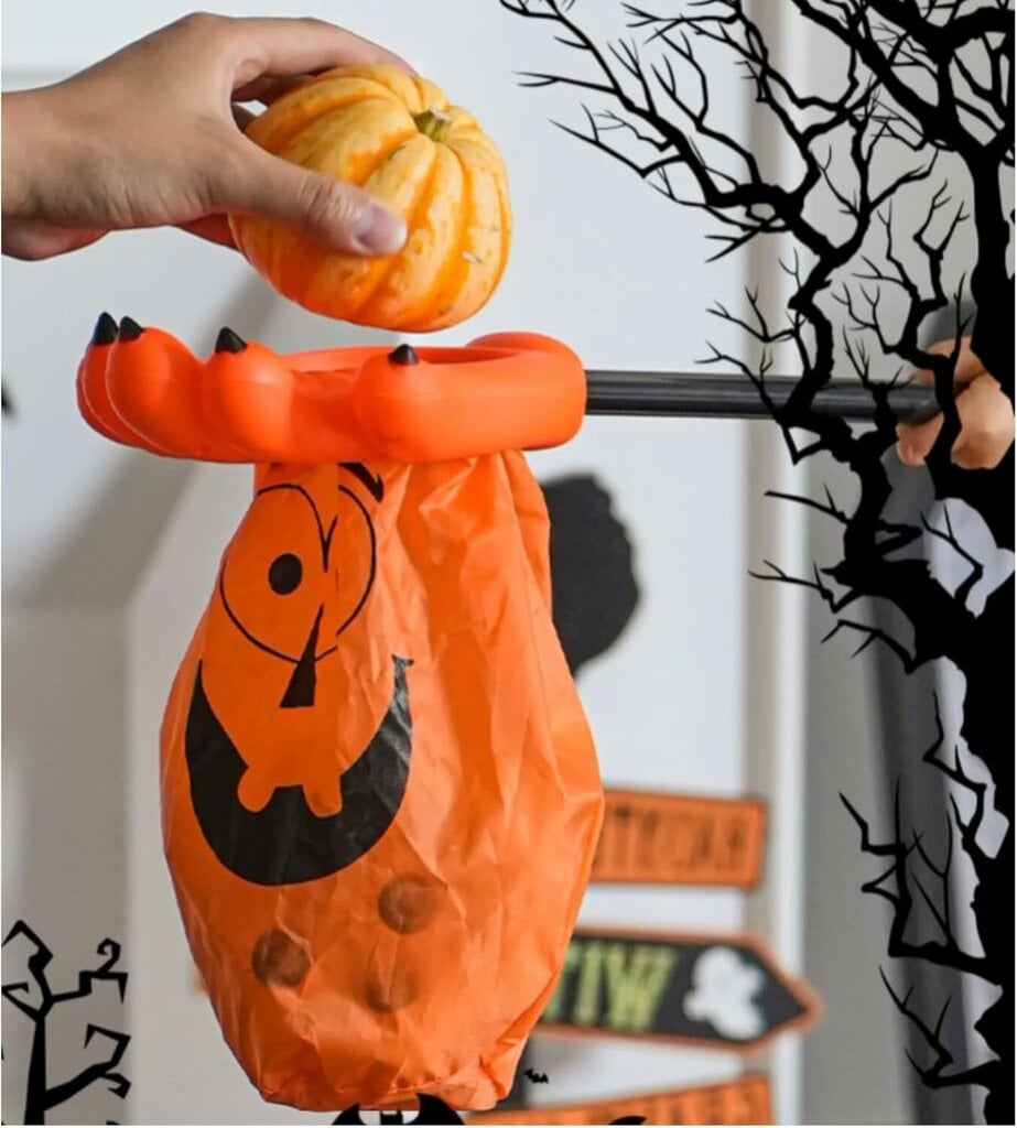 Halloween-kuorma- tai herkkukassisarja: 2 pääkalloa, kissansiruja, pitkävartinen Ghost-kangaskassi hinta ja tiedot | Hauskat juhlapelit ja -tuotteet | hobbyhall.fi