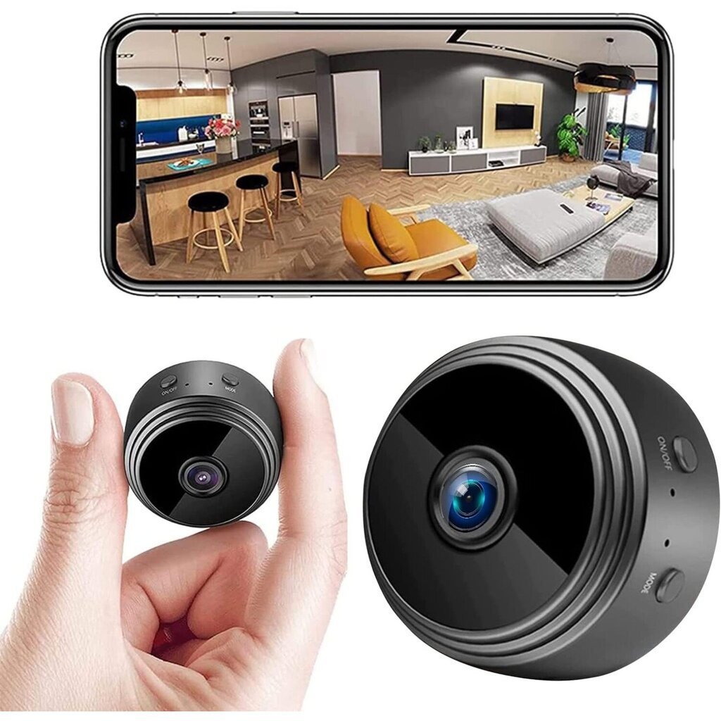 Mini Spy Camera 1080P HD piilokamera katseluun matkapuhelimella pitkäkestoisilla valvontamikrokameroilla sisätiloissa hinta ja tiedot | Valvontakamerat | hobbyhall.fi