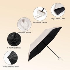 Matkasateenvarjo, 6 Rib Mini Umbrella, hinta ja tiedot | Aurinkovarjot ja markiisit | hobbyhall.fi