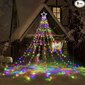 Joulukoristeet Outdoor Star Lights, 317 LED 10ft X 9 Waterfall 8 valaistustilaa pihapuutarhan lomasisustukseen (monivärinen, kaukosäädin) hinta ja tiedot | Jouluvalot | hobbyhall.fi