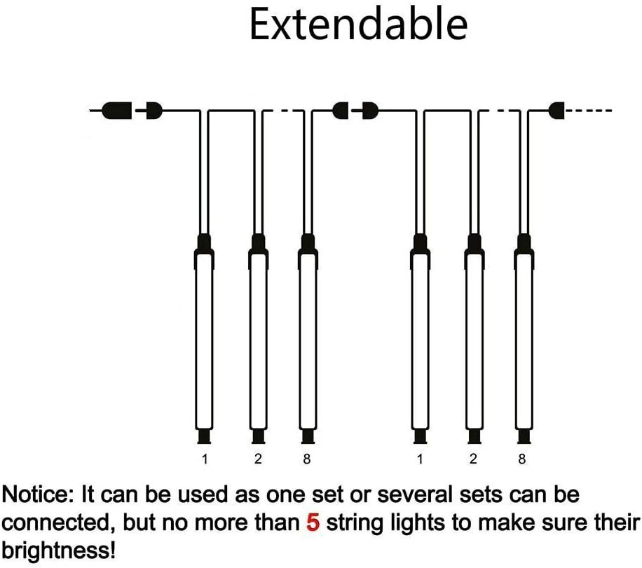 Jouluvalot ulkokäyttöön, 8 putkea Meteorisuihkuvalot LED-lumisilla jääpuikoilla putoavat valot joulupuiden hääkoristejuhliin, valkoinen valo hinta ja tiedot | Jouluvalot | hobbyhall.fi