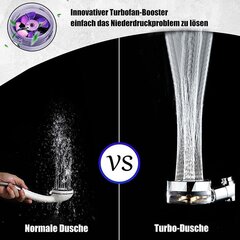 Korkeapaineinen potkurisuihkupää, 360° kääntyvä suihkupää. Korkeapaineinen käsisuihku, 2 suodatinta ja taukokytkin vettä säästävällä suihkupäällä hinta ja tiedot | Kylpyhuoneen sisustus | hobbyhall.fi
