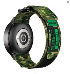 Kellon ranneke Yhteensopiva Samsung Galaxy Watchin 7 4 5 6 40mm 44mm (2024), 20mm Tukevan nailonin punottu lenkki Sport BandCamouflage kanssa hinta ja tiedot | Älykellojen ja aktiivisuusrannekkeiden lisätarvikkeet | hobbyhall.fi