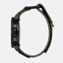 Kellon ranneke Yhteensopiva Samsung Galaxy Watchin 7 4 5 6 40mm 44mm (2024), 22mm Tukevan nailonin punottu lenkki Sport BandArmy Green kanssa hinta ja tiedot | Älykellojen ja aktiivisuusrannekkeiden lisätarvikkeet | hobbyhall.fi