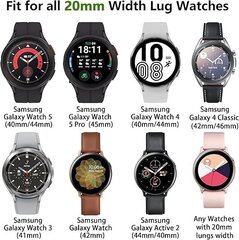 Kaiverrettu kelloranneke Yhteensopiva Samsung Galaxy Watch 7/6/5/4 -kellon rannekkeella 42mm 44mm 45mm, 20mm pehmeää silikonia korvaava urheiluranneke naisilleMusta + Pinkki hinta ja tiedot | Älykellojen ja aktiivisuusrannekkeiden lisätarvikkeet | hobbyhall.fi