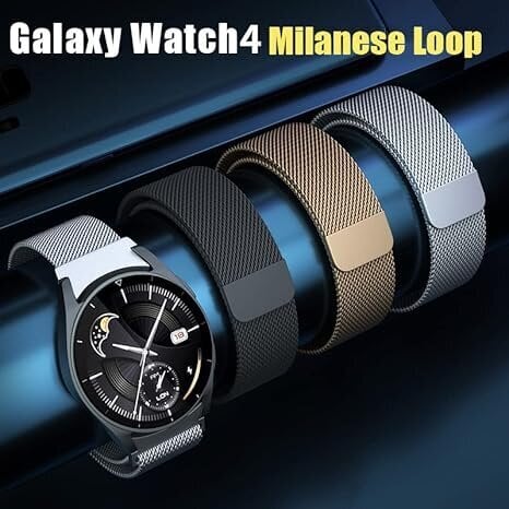 Milanolainen kelloranneke Samsung Galaxy Watchiin 6/5/4/7/FE ranneke 40mm 44mm naiset/miehet, magneettinen silmukkahihna, metalliverkkoranneke, musta hinta ja tiedot | Älykellojen ja aktiivisuusrannekkeiden lisätarvikkeet | hobbyhall.fi