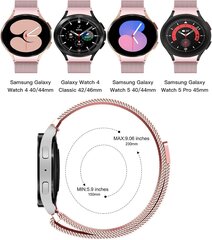 Milanolainen kelloranneke Samsung Galaxy Watchiin 6/5/4/7/FE ranneke 40mm 44mm naisille/miehille, magneettinen silmukkaranneke, ei väliä metalliverkkoranneke Kultainen hinta ja tiedot | Älykellojen ja aktiivisuusrannekkeiden lisätarvikkeet | hobbyhall.fi