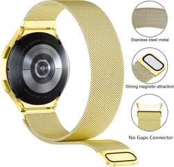 Milanolainen kelloranneke Samsung Galaxy Watchiin 6/5/4/7/FE ranneke 40mm 44mm naiset/miehet, magneettinen silmukkaranneke, ei väliä metalliverkkoranneke Champagne Gold hinta ja tiedot | Älykellojen ja aktiivisuusrannekkeiden lisätarvikkeet | hobbyhall.fi