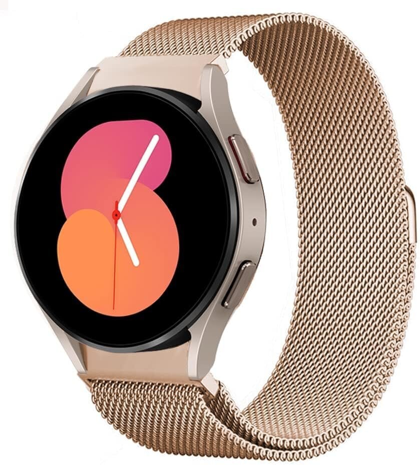 Milanolainen kelloranneke Samsung Galaxy Watch -kellolle 6/5/4/7/FE ranneke 40 mm 44 mm naisille/miehille, magneettinen silmukkaranneke, ei väliä metalliverkkorannekeRose Gold hinta ja tiedot | Älykellojen ja aktiivisuusrannekkeiden lisätarvikkeet | hobbyhall.fi