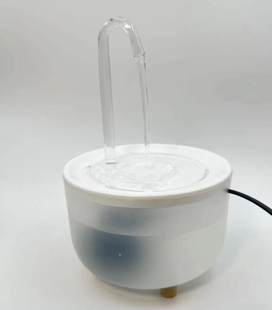 Pet Water Fountain USB Hiljainen Automaattinen Suodatettu 1200ml Kissoille US Plug 110V+1.2L 15 15 9 CM Valkoinen pitkä putki hinta ja tiedot | Pieneläinten häkit ja tarvikkeet | hobbyhall.fi