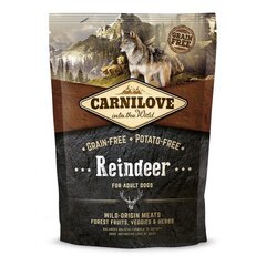 Kuiva koiranruoka Carni Love Reindeer aikuisille, 1,5 kg hinta ja tiedot | Carnilove Lemmikit | hobbyhall.fi