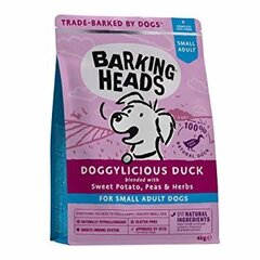 Kuivaruoka koirille Barking Heads Tiny Paws Quackers Grain Free, 4 kg hinta ja tiedot | Koiran kuivaruoka | hobbyhall.fi