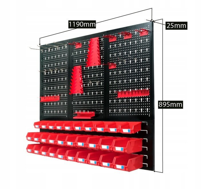 Työkaluseinä Fluxar N-006 119x89 cm hinta ja tiedot | Työkalupakit ja muu työkalujen säilytys | hobbyhall.fi