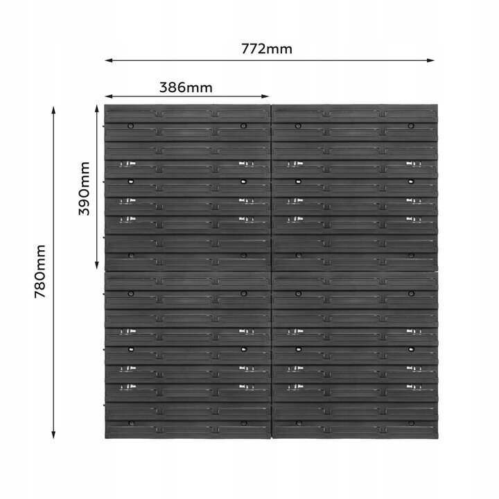 Työkaluseinä Fluxar N-010 78 x 78 cm hinta ja tiedot | Työkalupakit ja muu työkalujen säilytys | hobbyhall.fi