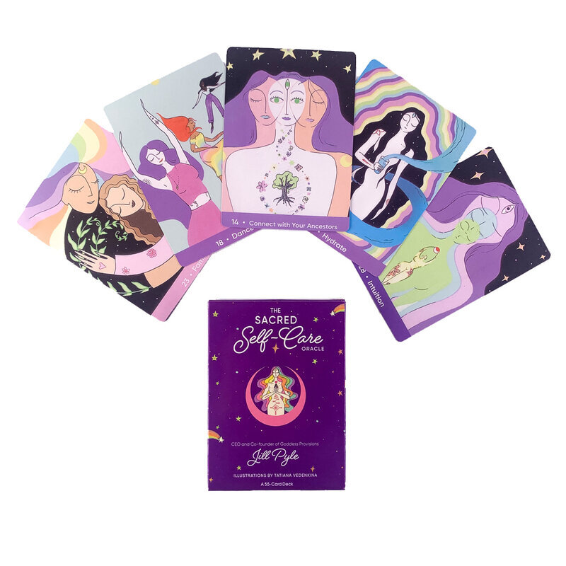 The Sacred Self Care-Symbolon Tarot-korttipakka Oralce Lenormand Pöytäjuhlat Borad Perhepelit aikuisille alttarille Opaskirjalla 2024 Okkulttinen 18 hinta ja tiedot | Lautapelit ja älypelit | hobbyhall.fi