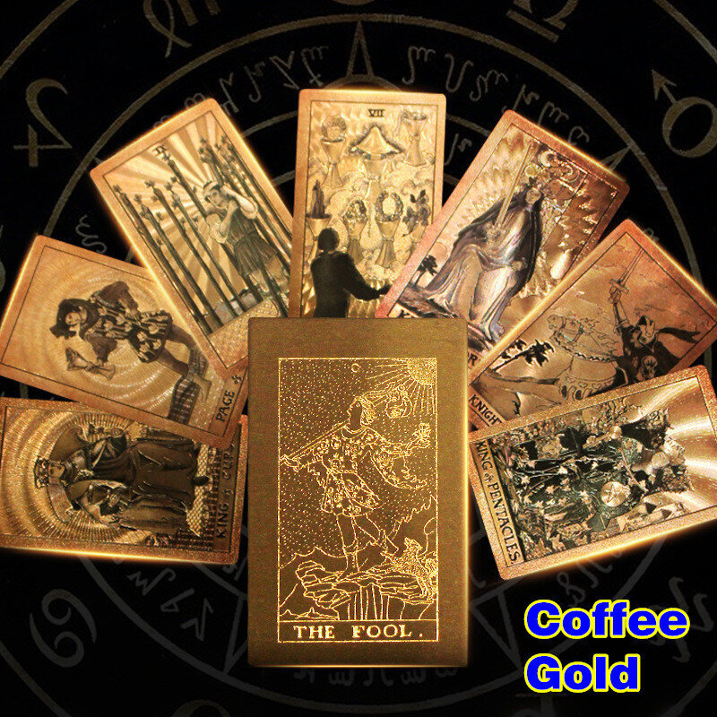 Coffee Gold-1 Deck Tarot kortit laatikolla Kultainen Tarot Deck Koti Lautapeli Lahja L698 hinta ja tiedot | Lautapelit ja älypelit | hobbyhall.fi