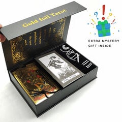 Lahjasetti 1 muovinen vedenpitävä kultafolio Tarot-kortit Taikuri Oracle Deck -lautapeli ja lahjapakkaus hinta ja tiedot | Lautapelit ja älypelit | hobbyhall.fi