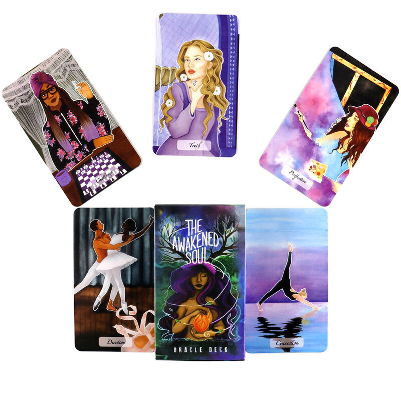 Awakened Soul-Awakened Soul Oracle Card Deck Tarot-kortit Uudet korkealaatuiset lautapelit kohtalon ennustamiseen Juhlakorttipelit Tarot Gift hinta ja tiedot | Lautapelit ja älypelit | hobbyhall.fi