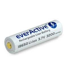 everActive USB-ladattava akku PCM 18650 3200mAh. hinta ja tiedot | Paristot | hobbyhall.fi