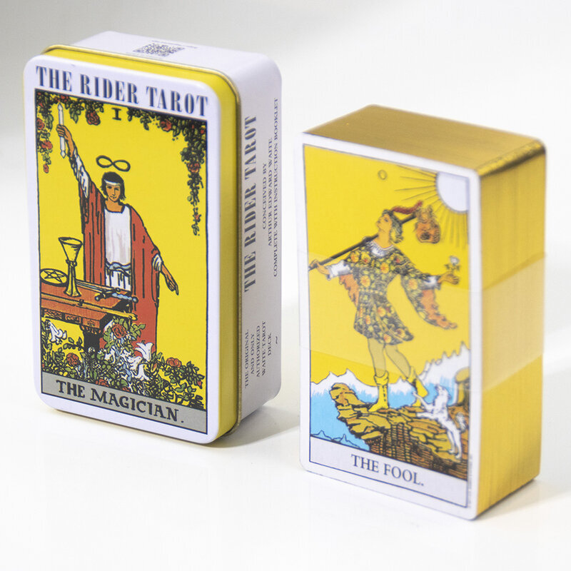 kuvana - The Bone Tarot Deck kultareunoilla korkealaatuinen 78 kpl lautapeli Salaperäinen ennustamispakka juhlapelit vintage värikortit hinta ja tiedot | Lautapelit ja älypelit | hobbyhall.fi