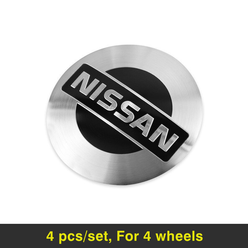 (A Nissanille) 4 kpl auton pyörän napa keskikorkki Metallimerkkitarrat Nissan Qashqai Juke Pulsar Sentra Altima Patrol Micra Rogue Almera Versaan hinta ja tiedot | Lisätarvikkeet autoiluun | hobbyhall.fi