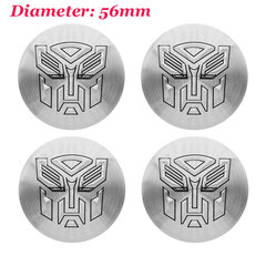 (56mm hopea)4kplCool Autobots Logo Transformers Badge Emblem Auton pyörän napa Keskikorkit Tarra Vanteen suojus Automaattiset muotoilutarvikkeet hinta ja tiedot | Lisätarvikkeet autoiluun | hobbyhall.fi