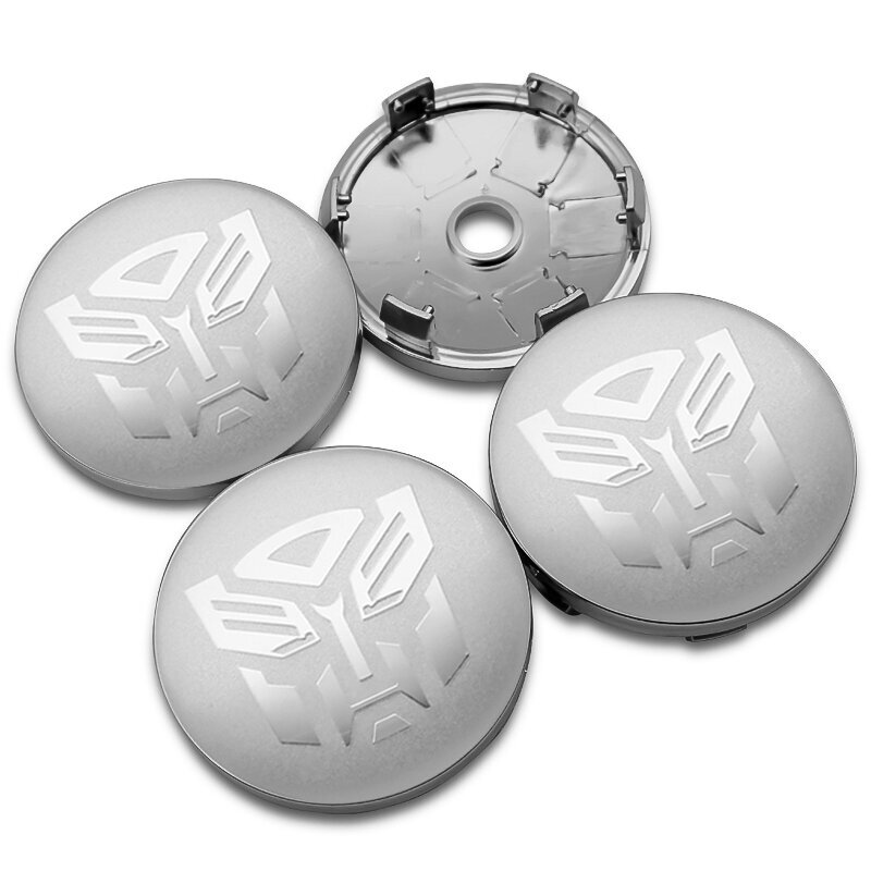 (60mm All Silver) 4kplCool Autobots Logo Transformers Badge Emblem Auton pyörän napa Keskikorkit Tarra Vanteen suojus Automaattiset muotoilutarvikkeet hinta ja tiedot | Lisätarvikkeet autoiluun | hobbyhall.fi