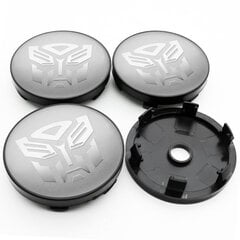 (60mm All Silver) 4kplCool Autobots Logo Transformers Badge Emblem Auton pyörän napa Keskikorkit Tarra Vanteen suojus Automaattiset muotoilutarvikkeet hinta ja tiedot | Lisätarvikkeet autoiluun | hobbyhall.fi