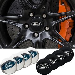 (Nissan hopealle) 4 kpl auton pyörän keskinapakorkit tunnus tarratarra Ford Focus Mondeo Fiesta Kuga Ranger Escort Explorer Excape tarvikkeet hinta ja tiedot | Lisätarvikkeet autoiluun | hobbyhall.fi