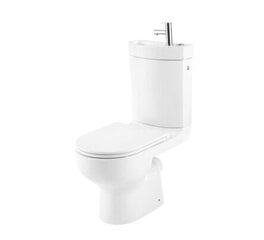 Kompakti wc GoodHome Cavally reunaton 3/6 l pesualtaalla ja pehmeästi sulkeutuvalla istuimella, hana hinta ja tiedot | WC-istuimet | hobbyhall.fi