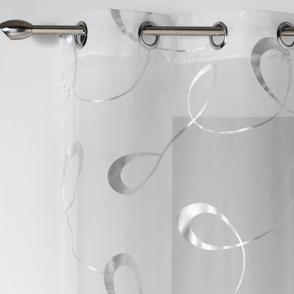 Douceur d'Intérieur Infinity -verho, valkoinen, 140 x 240 cm hinta ja tiedot | Verhot | hobbyhall.fi