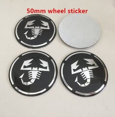 (50 mm musta Abarth 1) 4 kplAbarth Auton pyörän napa Keskikorkki Merkkikannet Tunnus Tarra Tarra Muotoilutarvikkeet hinta ja tiedot | Lisätarvikkeet autoiluun | hobbyhall.fi