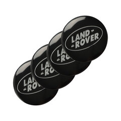 (Land Rover Black) 4 kpl 56 mm auton pyörän napatarrat Keskikorkki Emble Badge Tarra Land Rover Range Rover Sport Evoque Discovery 3 4 5 Freelander hinta ja tiedot | Lisätarvikkeet autoiluun | hobbyhall.fi