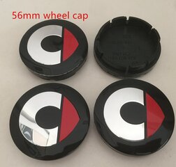 (56 mm punainen korkki) 4 kpl Smart Car Wheel Center -napakorkki merkin kannen tunnustarra Fortwo Forfour Roadsterille Forjeremy Forspeed Forstars hinta ja tiedot | Lisätarvikkeet autoiluun | hobbyhall.fi