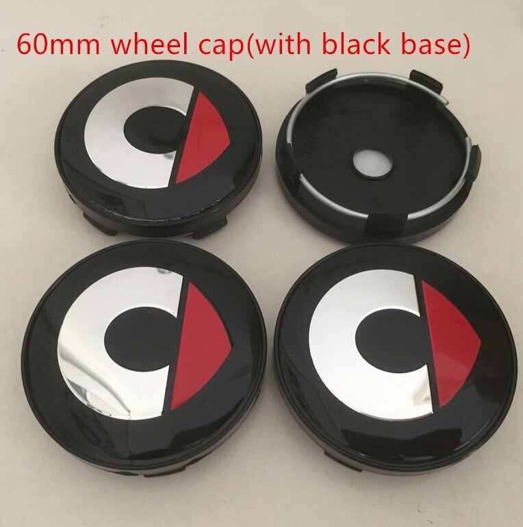 (60 mm punainen korkki 2) 4 kpl Smart Car Wheel Center Cap Badge napakansien tunnus tarra Fortwo Forfour Roadster Forjeremy Forspeed Forstar hinta ja tiedot | Lisätarvikkeet autoiluun | hobbyhall.fi