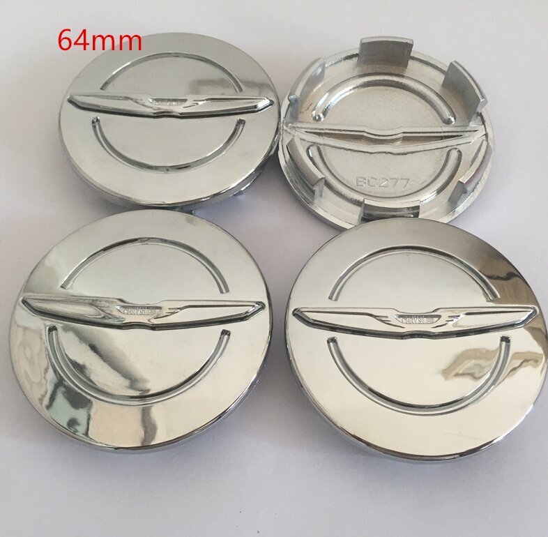 (64 mm hopea korkki) 4 kplChrysler 300c auton pyörän keskisuojus napakorkki Hartsi merkin tunnus tarra tarra muotoilutarvikkeet hinta ja tiedot | Lisätarvikkeet autoiluun | hobbyhall.fi