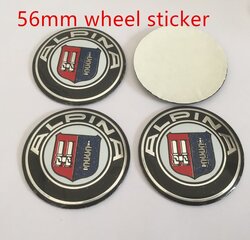 (56 mm pyörän tarra) 4 kplAlpina Car Emblem Wheel Center napakorkit Badge Cover Tarra Auton muotoilutarvikkeet hinta ja tiedot | Lisätarvikkeet autoiluun | hobbyhall.fi