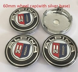 (60 mm pyörän korkki 1) 4 kplAlpina Car Emblem Wheel Center napakorkit Badge Cover Tarra Auton muotoilutarvikkeet hinta ja tiedot | Lisätarvikkeet autoiluun | hobbyhall.fi