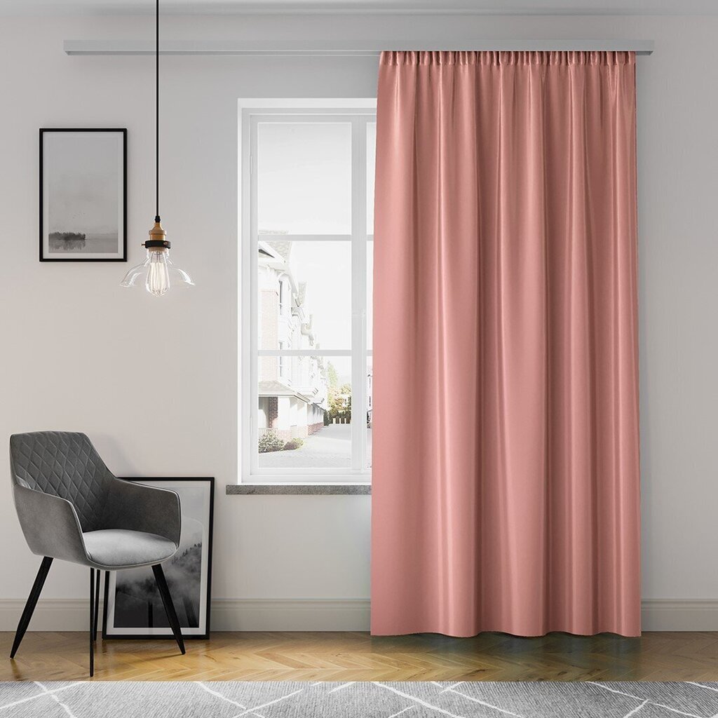 AmeliaHome Oxford -verho, rose, 140 x 250 cm hinta ja tiedot | Verhot | hobbyhall.fi