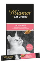 Miamor nestemäinen kissanruoka lohella Lachs-Cream 6x15g hinta ja tiedot | Kissan herkut | hobbyhall.fi