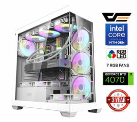 Core i7-14700F 16GB 512GB SSD RTX 4070 12GB NoOs hinta ja tiedot | Pöytätietokoneet | hobbyhall.fi