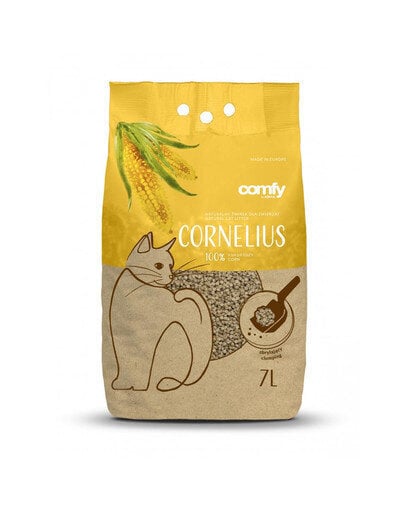 Comfy Cornelius Natural maissihiekka kissoille, 7 l hinta ja tiedot | Kissanhiekka | hobbyhall.fi