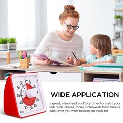 Time Timer Home - 60 Minute Kids Visual Timer Home Edition - yhteensopiva Homeschool Supplies Study Toolin kanssa, Ajastin yhteensopiva Kids Deskin kanssa, Office D hinta ja tiedot | Askelmittarit, sykemittarit ja sekuntikellot | hobbyhall.fi