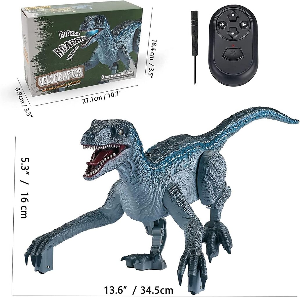 Hanmun Velociraptor -kaukosäädin dinosauruslelu hinta ja tiedot | Poikien lelut | hobbyhall.fi