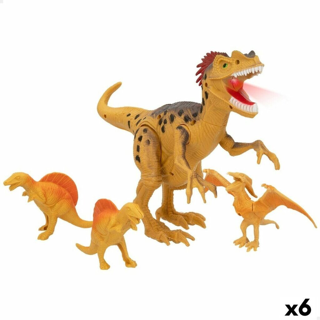 Dinosaur setti Color Baby, keltainen, 4 d, 6 kpl. hinta ja tiedot | Poikien lelut | hobbyhall.fi