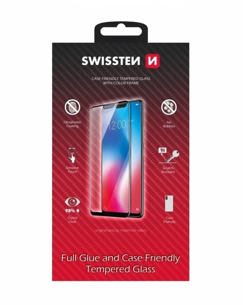 Swissten Full Face karkaistu lasi hinta ja tiedot | Näytönsuojakalvot ja -lasit | hobbyhall.fi